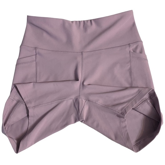 Old Navy High Rise Lavender Lilac Biker Shorts Powersoft Compression Go-Dry L - Picture 8 of 15